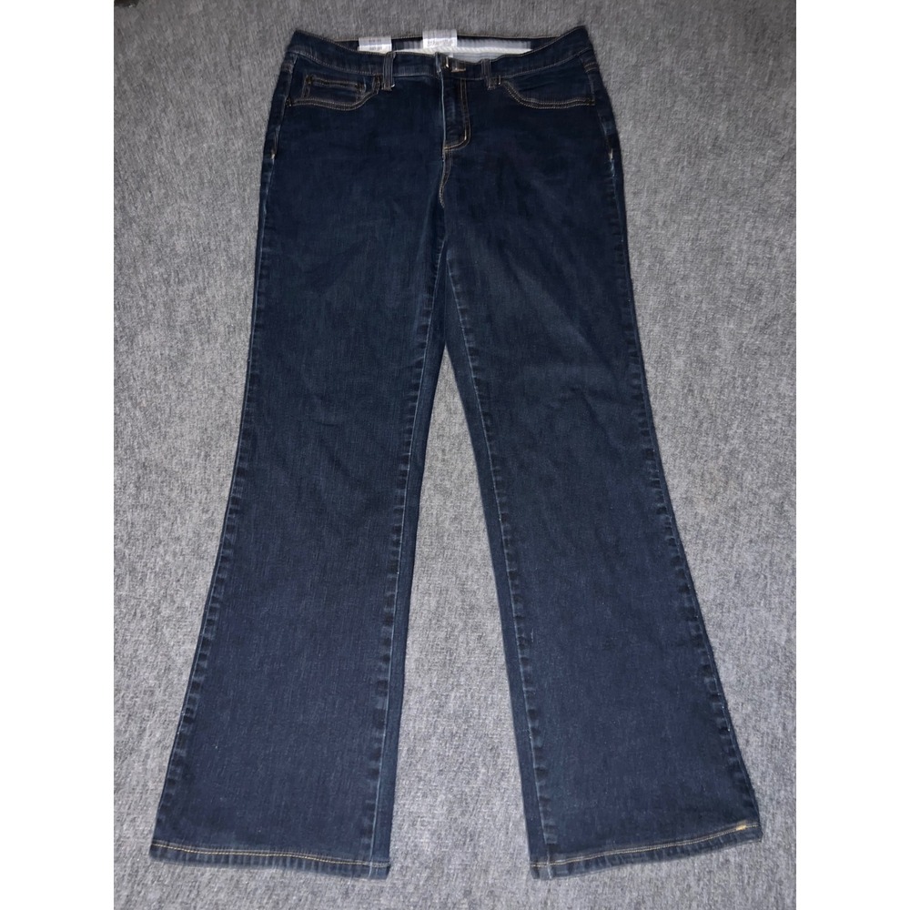 St Johns Bay Womens Size 10 Dark Wash Boot Cut Denim Jeans